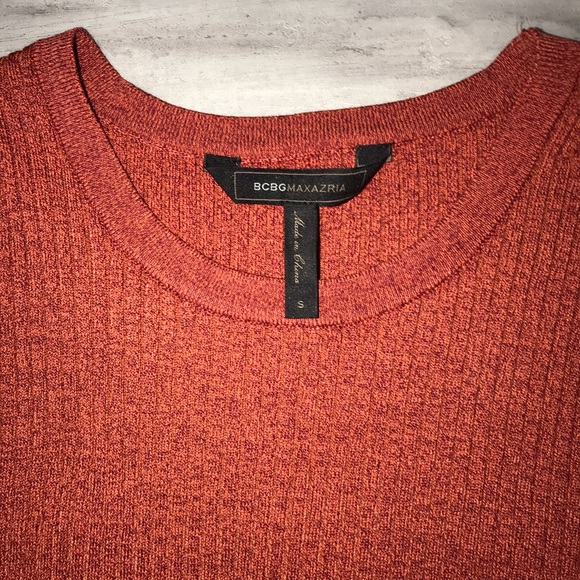 BCBG Braiden Marled Rib Knit Cold Shoulder Dress - Picture 12 of 14